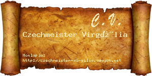 Czechmeister Virgília névjegykártya